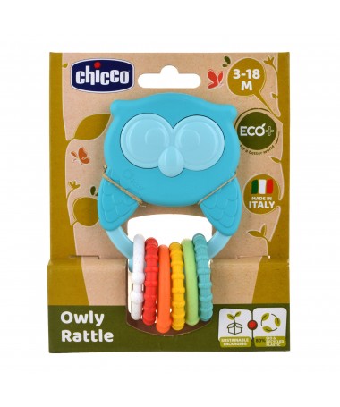 Coruja engraçada Rattle Eco+
