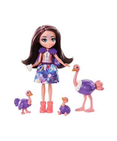 Echantimals Familia Avestruces Mattel